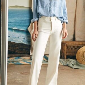 Faherty Stretch Harbor Pant, Egret